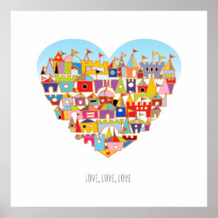 Poster Happy Heart Village Carré