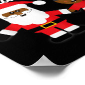 Poster Happy Holla Days Santa And Mrs Claus Black Christm (Coin)