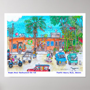 Poster Happy Hour Restaurant
