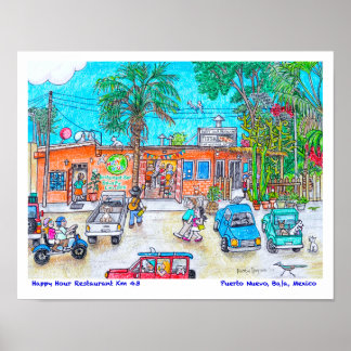 Poster Happy Hour Restaurant