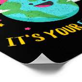 Poster Happy Jour des terres Go Planet Funny Professeur d (Coin)