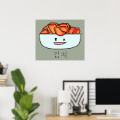 Poster Happy Kimchi Kimchee Bowl - Happy Foods Designs (Bureau à domicile)