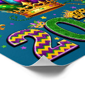 Poster Happy Mardi Gras 2026 Jester Hat Men Women Kid Car (Coin)