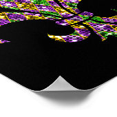 Poster Happy Mardi Gras Carnival New Orleans Fleur De Lis (Coin)