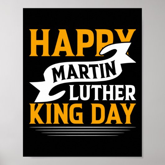 Poster Happy Martin Luther King Sticker (Devant)