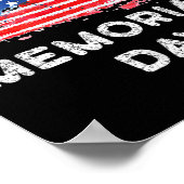 Poster Happy Memorial Day Design élégant (Coin)