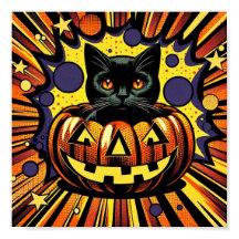 Happy Meow-lloween ! : Chat noir Éffrayant à Hallo