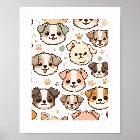 Poster Happy mignon Motif Puppies (Devant)