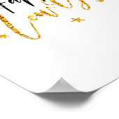 Poster Happy New Year 2022 Design with Glittered Letter (Coin)