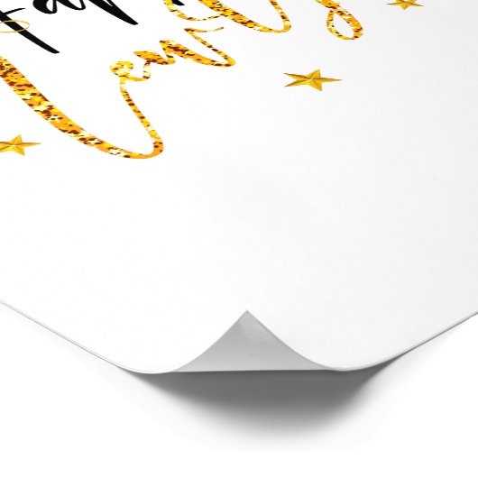 Poster Happy New Year 2022 Design with Glittered Letter (Coin)