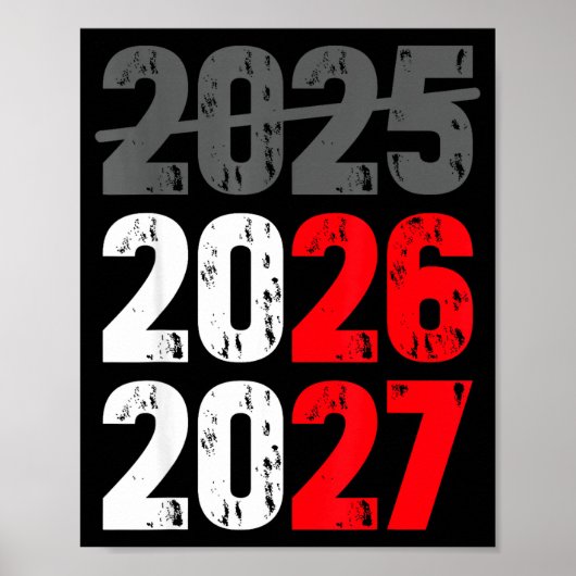 Poster Happy New Year 2026 Coming Soon 2027 Funny 67 Meme (Devant)