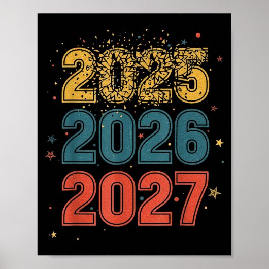 Poster Happy New Year 2026 Coming Soon 2027 Funny 67 Meme (Devant)