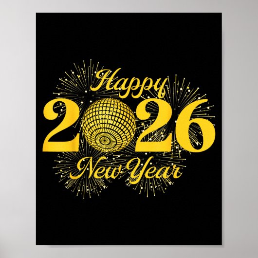 Poster Happy New Year 2026 Countdown Party Trip Matching (Devant)