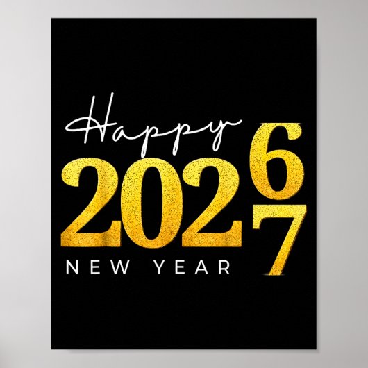 Poster Happy New Year 2026 Funny 67 New Year Countdown Si (Devant)