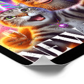 Poster Happy New Year 2026 Funny Cat Bigfoot Party Art  (Coin)