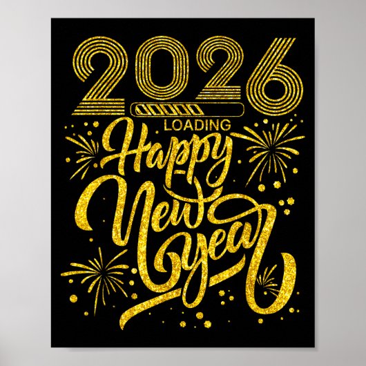 Poster Happy New Year 2026 Funny New Years Eve Party Men (Devant)