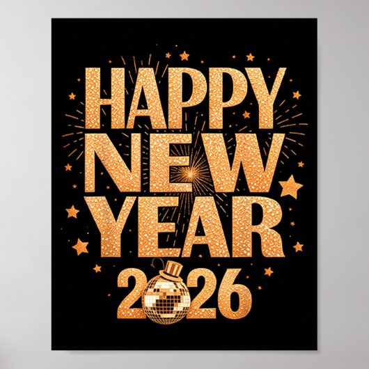 Poster Happy New Year 2026 New Years Eve Party Countdown  (Devant)