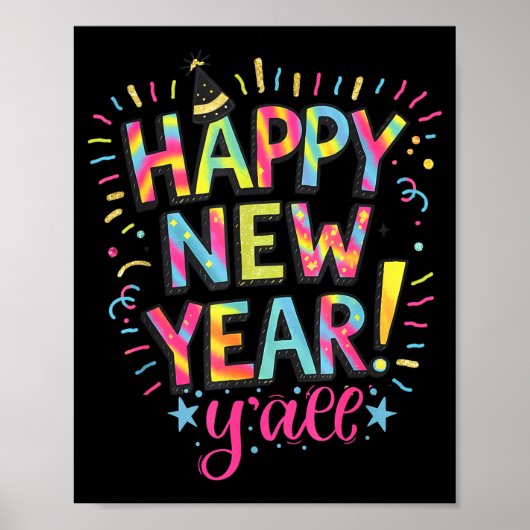 Poster Happy New Year 2026 New Years Eve Party Countdown (Devant)