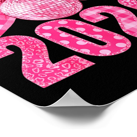 Poster Happy New Year 2026 Nk Bow Patchwork Leopard Zebra (Coin)