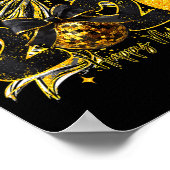 Poster Happy New Year Cute Gold Disco Ball Bow New Year's (Coin)