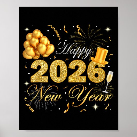 Poster Happy New Year Eve Party 2026 Family Matching Cost (Devant)