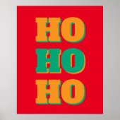 Poster Happy New Year Merry Christmas Holiday Season HoHo (Devant)