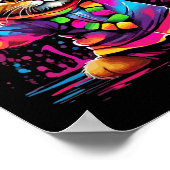 Poster Happy New Year Party Dancing Cat Design (Coin)