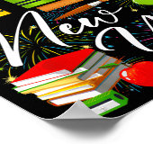 Poster Happy New Year Teacher Fireworks New Years Eve Par (Coin)