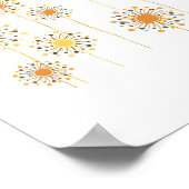 Poster Happy Orange Bird 7x7 Imprimer (Coin)