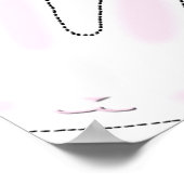 Poster Happy Pâques mignon lapin lapins sur mesure texte (Coin)
