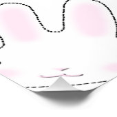 Poster Happy Pâques mignon lapins coutume texte drôle (Coin)