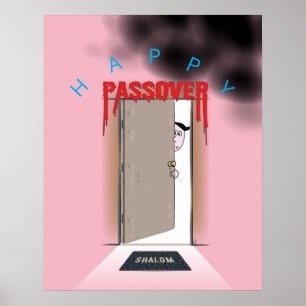 Poster Happy Passover Exodus Cartoon