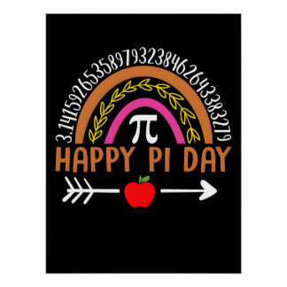Poster Happy Pi Day Shirt Design Print Template