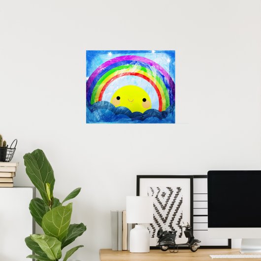 Poster Happy Rainbow (Bureau à domicile)