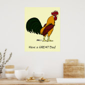 Poster Happy Rooster (Cuisine)