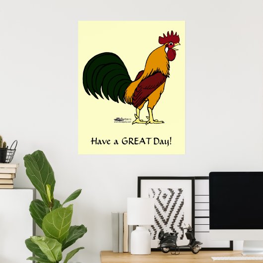 Poster Happy Rooster (Bureau à domicile)