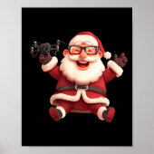 Poster Happy Santa Claus With Drone For Lots And Drones L (Devant)