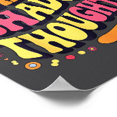 Poster Happy Shadow Thoughts, Funny Design Quote  (Coin)