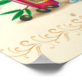 Poster Happy SHAVUOT ornement décoratif sept espèces (Coin)