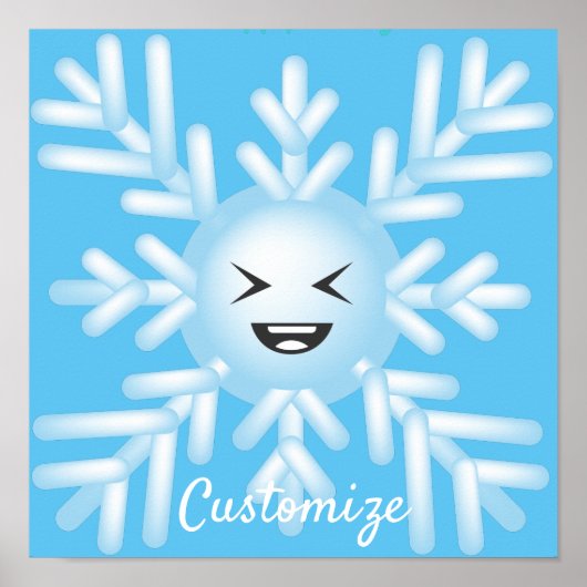 Poster Happy Snowflake Emoticon Thunder_Cove (Devant)