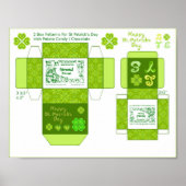 Poster Happy St. Patrick's Day Candy Box Motifs Imprimer (Devant)