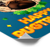 Poster Happy St Patricks Pugtricks Day Irish Pug Leprecha (Coin)