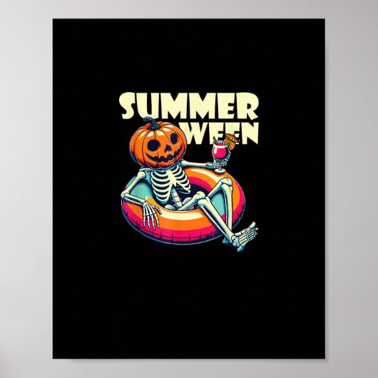 Poster Happy Summerween été Halloween drôle (Devant)