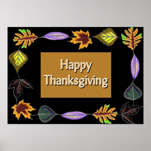 Poster Happy Thanksgiving (Devant)