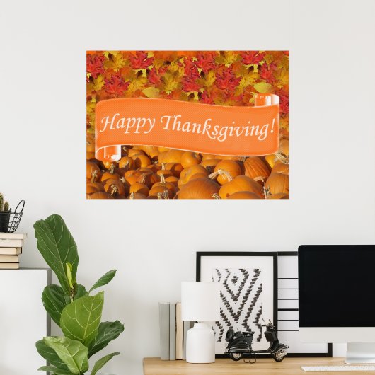 Poster Happy Thanksgiving (Bureau à domicile)