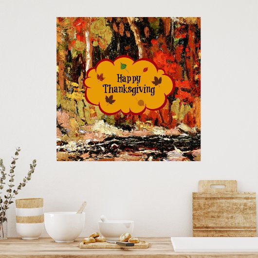 Poster Happy Thanksgiving (Cuisine)