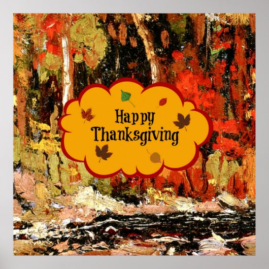 Poster Happy Thanksgiving (Devant)