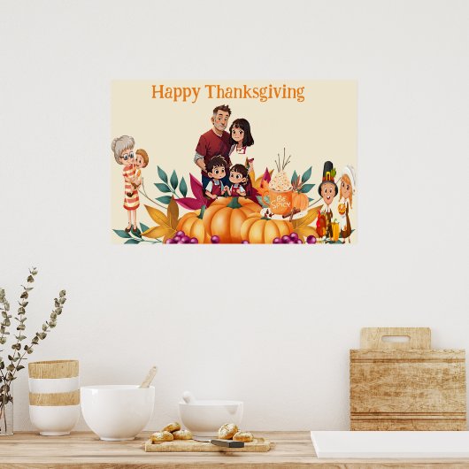 Poster Happy Thanksgiving (Cuisine)