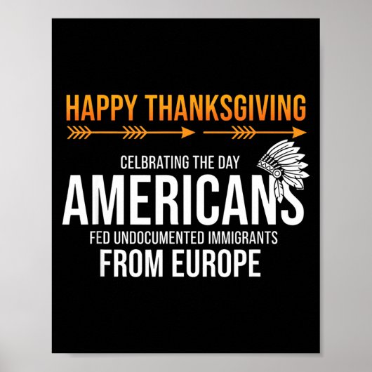Poster Happy Thanksgiving, Native American Truth_ America (Devant)