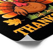 Poster Happy Thanksgiving Turkey Family Dinner Thanksgivi (Coin)